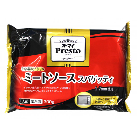 ニップン オーマイPrestoレンジ用ミートソーススパゲッティ 300g