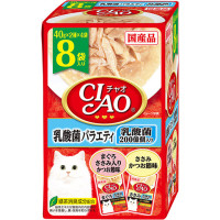 【ペットフード】【猫用・ウェットフード】いなば　チャオパウチ 乳酸菌バラエティ　40g×8