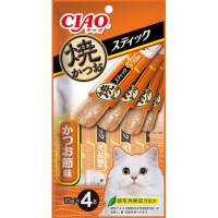 【ペットフード】【猫用・おやつ】いなば　チャオ焼かつおスティック かつお節味　15g×4