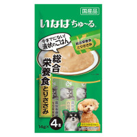 【ペットフード】【犬用・ウェットフード】いなば　わんちゅ～る 総合栄養食 とりささみ　14g×4