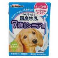 【ペットフード】【犬用・おやつ】ドギーマン　わんちゃんの国産牛乳 7歳からのシニア用　200ml