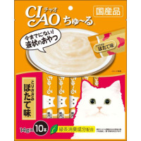【ペットフード】【猫用・おやつ】いなば　チャオちゅ～る とりささみほたて味　14g×10
