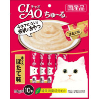 【ペットフード】【猫用・おやつ】いなば　チャオちゅ～る まぐろほたて味　14g×10