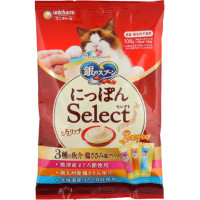 【ペットフード】ユニ・チャーム　銀のスプーン 三ツ星グルメ とろリッチ 3種の魚介・鶏ささみ味アソート　108g(6g×約18本)