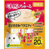 【特価】【ペットフード】いなば　チャオちゅ～る とりささみバラエティ　14g×20【訳あり】