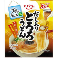 【夏商材　8月31日まで】エバラ食品　プチッとうどんプラス だし入りとろろうどん　42g×3